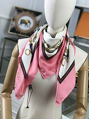 Gucci Square Silk Scarf Pink – 90x90cm cm - 5