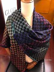 Gucci GG Square Scarf Dark Multi-color Dream Color – YSL6097 - 140x140 cm - 4