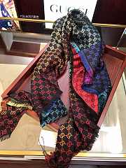 Gucci GG Square Scarf Dark Multi-color Dream Color – YSL6097 - 140x140 cm - 6