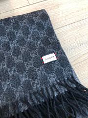 Gucci GG Classic Double-Sided Lamb Velvet Scarf Black – 50x200 cm - 3