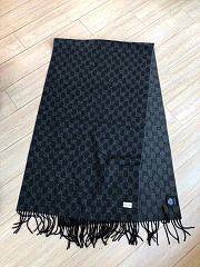 Gucci GG Classic Double-Sided Lamb Velvet Scarf Black – 50x200 cm - 4