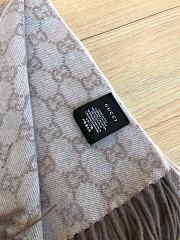 Gucci GG Classic Double-Sided Lamb Velvet Scarf Grey – 50x200 cm - 2