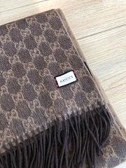 Gucci GG Classic Double-Sided Lamb Velvet Scarf Brown – 50x200 cm - 2