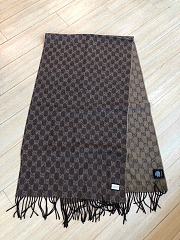 Gucci GG Classic Double-Sided Lamb Velvet Scarf Brown – 50x200 cm - 3