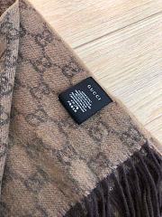 Gucci GG Classic Double-Sided Lamb Velvet Scarf Brown – 50x200 cm - 6