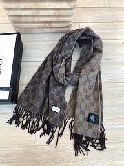 Gucci GG Classic Double-Sided Lamb Velvet Scarf Brown – 50x200 cm - 1