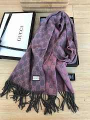 Gucci GG Classic Double-Sided Lamb Velvet Scarf Pink – 50x200 cm - 2