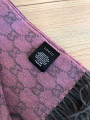 Gucci GG Classic Double-Sided Lamb Velvet Scarf Pink – 50x200 cm - 5