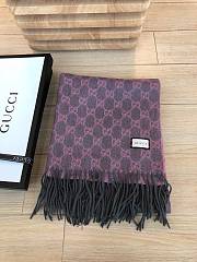 Gucci GG Classic Double-Sided Lamb Velvet Scarf Pink – 50x200 cm - 6