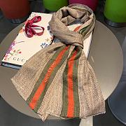 Gucci GG Yarn-Dyed Red Strips Scarf – 70x180 cm - 6