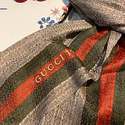 Gucci GG Yarn-Dyed Red Strips Scarf – 70x180 cm - 3