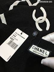 Chanel Cashmere Knitted Long Scarf Black – 60x200 cm - 2