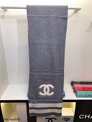 Chanel 100% Wool Fabric Scarf Grey – 35x200 cm - 3