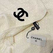 Chanel Bohemian Style With Stripe Knitting Scarf White  – 180x65 cm - 4