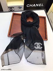 Chanel Embroidered Silk And Wool Scarf Black  – 2YSC7179 - 75×200 cm - 4