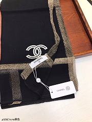 Chanel Embroidered Silk And Wool Scarf Black  – 2YSC7179 - 75×200 cm - 5