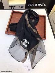 Chanel Embroidered Silk And Wool Scarf Black  – 2YSC7179 - 75×200 cm - 6