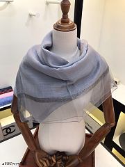 Chanel Embroidered Silk And Wool Scarf Grey  – 2YSC7179 - 75×200 cm - 6