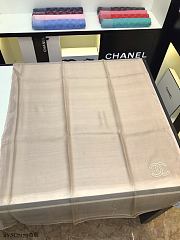 Chanel Embroidered Silk And Wool Scarf Beige  – 2YSC7179 - 75×200 cm - 4