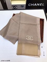 Chanel Embroidered Silk And Wool Scarf Beige  – 2YSC7179 - 75×200 cm - 5