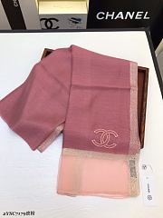 Chanel Embroidered Silk And Wool Scarf Pink – 2YSC7179 - 75×200 cm - 5
