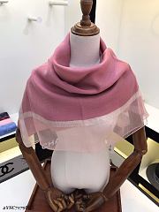 Chanel Embroidered Silk And Wool Scarf Pink – 2YSC7179 - 75×200 cm - 3