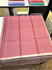 Chanel Embroidered Silk And Wool Scarf Pink – 2YSC7179 - 75×200 cm - 4