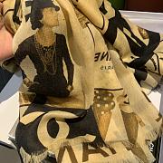 Chanel 100% Water-Soluble Cashmere Scarf Yellow – 100×200 cm - 2