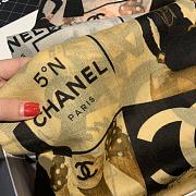 Chanel 100% Water-Soluble Cashmere Scarf Yellow – 100×200 cm - 3