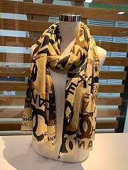 Chanel 100% Water-Soluble Cashmere Scarf Yellow – 100×200 cm - 5