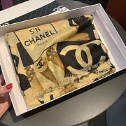 Chanel 100% Water-Soluble Cashmere Scarf Yellow – 100×200 cm - 6