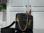 Louis Vuitton Troca Damier Quilted Sheepskin S-Lock Locks Handbag Black  – M59116 – 22 x 15 x 6 cm - 3