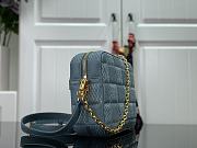 Louis Vuitton Troca Damier Quilted Sheepskin S-Lock Locks Handbag Blue  – M59116 – 22 x 15 x 6 cm - 2