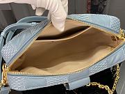Louis Vuitton Troca Damier Quilted Sheepskin S-Lock Locks Handbag Blue  – M59116 – 22 x 15 x 6 cm - 5