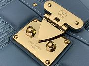 Louis Vuitton Troca Damier Quilted Sheepskin S-Lock Locks Handbag Blue  – M59116 – 22 x 15 x 6 cm - 6