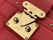Louis Vuitton Troca Damier Quilted Sheepskin S-Lock Locks Handbag Red  – M59116 – 22 x 15 x 6 cm - 3