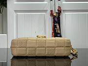 Louis Vuitton Troca Damier Quilted Sheepskin S-Lock Locks Handbag Beige  – M59116 – 22 x 15 x 6 cm - 5