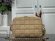 Louis Vuitton Troca Damier Quilted Sheepskin S-Lock Locks Handbag Beige  – M59116 – 22 x 15 x 6 cm - 2