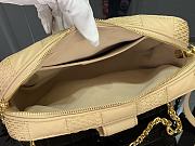Louis Vuitton Troca Damier Quilted Sheepskin S-Lock Locks Handbag Beige  – M59116 – 22 x 15 x 6 cm - 3