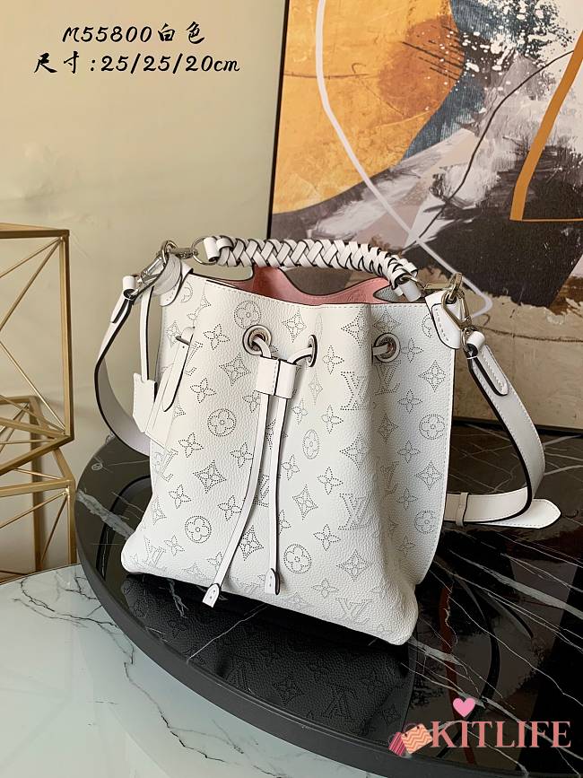 Louis Vuitton Muria Bucket Bag White – M55800 – 25.0 x 25.0 x 20.0 cm - 1