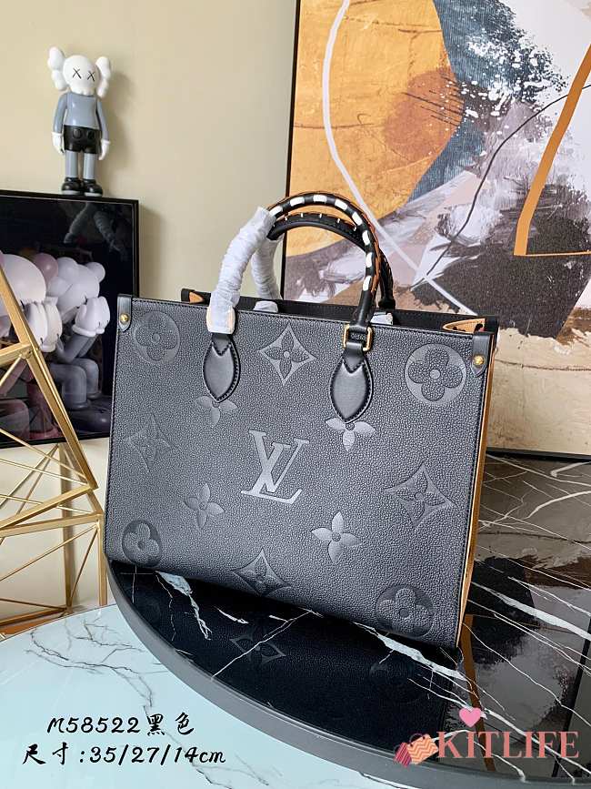 Louis Vuitton Onthego Monogram Empreinte Leather In Black – M58522 – 35x27x14cm - 1