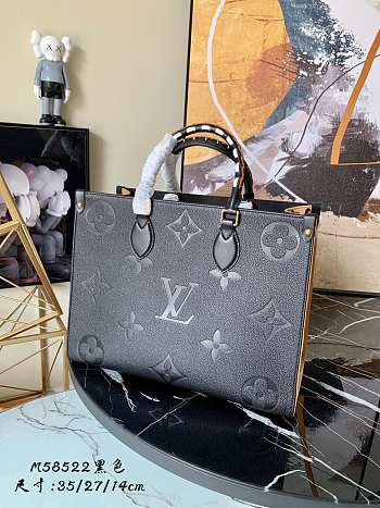 Louis Vuitton Onthego Monogram Empreinte Leather In Black – M58522 – 35x27x14cm