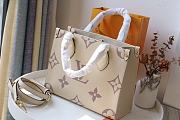 Louis Vuitton Onthego Bicolour Empreinte Monogram Creme/ Boise de Rose Tote Bag – M45654 – 28.0 x 11.0 x 19.0 cm - 5