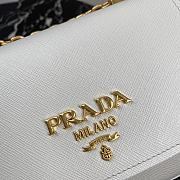 Prada Saffiano Leather Shoulder Bag White – 1BD275 – 22x14x6.5 cm - 2