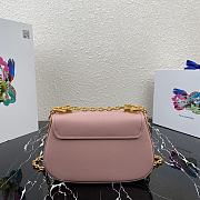 Prada Saffiano Leather Shoulder Bag Pink – 1BD275 – 22x14x6.5 cm - 6