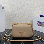 Prada Saffiano Leather Shoulder Bag Beige – 1BD275 – 22x14x6.5 cm - 1