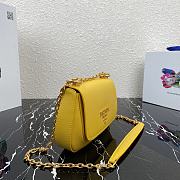 Prada Saffiano Leather Shoulder Bag Yellow – 1BD275 – 22x14x6.5 cm - 3