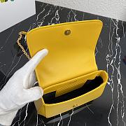 Prada Saffiano Leather Shoulder Bag Yellow – 1BD275 – 22x14x6.5 cm - 4