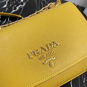 Prada Saffiano Leather Shoulder Bag Yellow – 1BD275 – 22x14x6.5 cm - 5