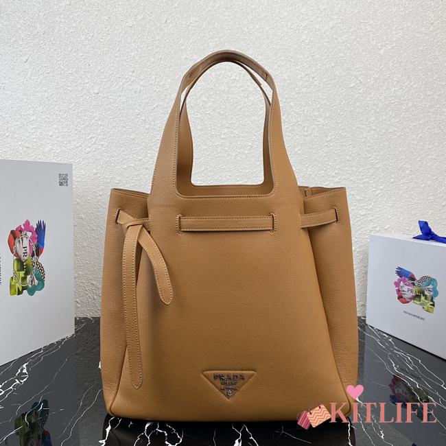 Prada Soft Leather Black Brown – 1BG339 – 36x34x16 cm - 1